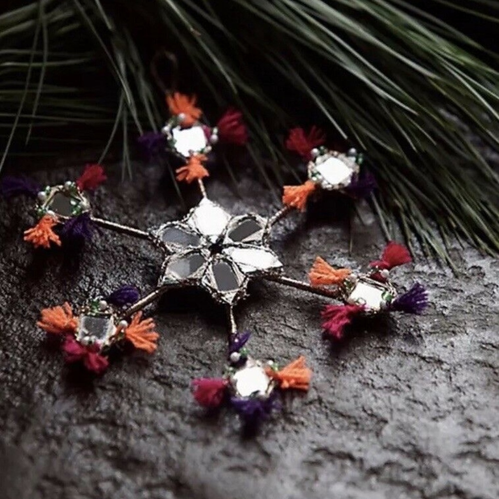 Free People mirrored snowflake ornament - Picture 2 of 3